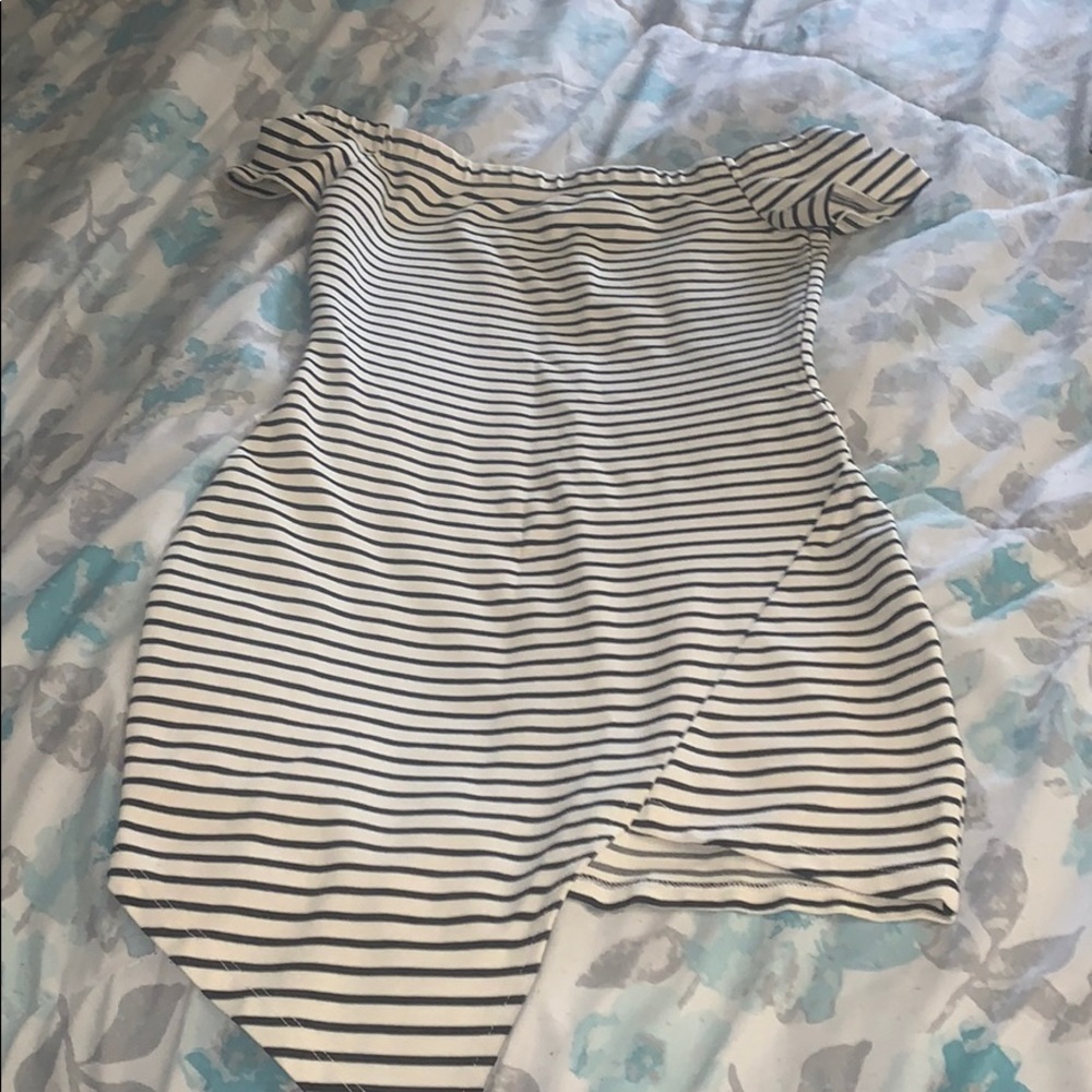 Off the shoulder short dress!